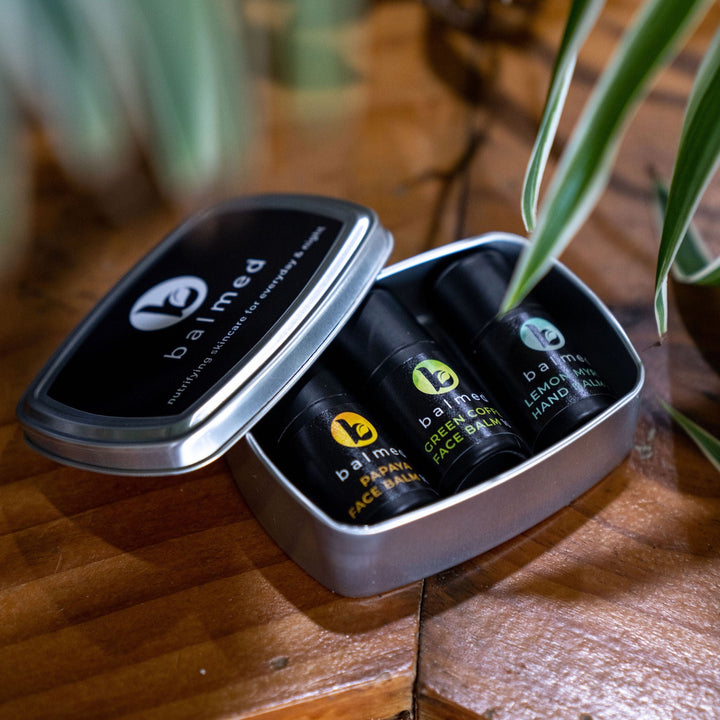 the mini’s, travel trio! BUY THE MINI'S TRAVEL SET AND RECEIVE THE LIP BALM FREE!